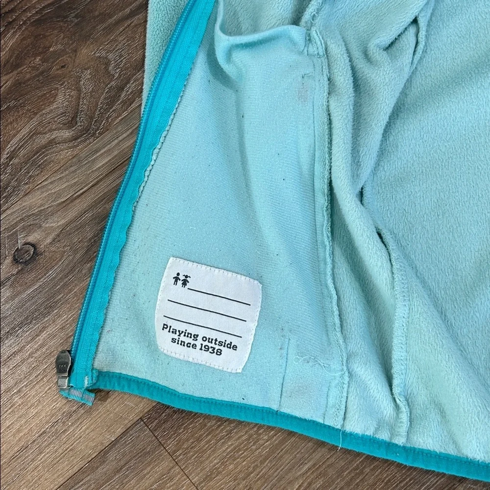 Columbia Light Blue/Turquoise Zip Fleece Jacket Girls Medium(10/12)
